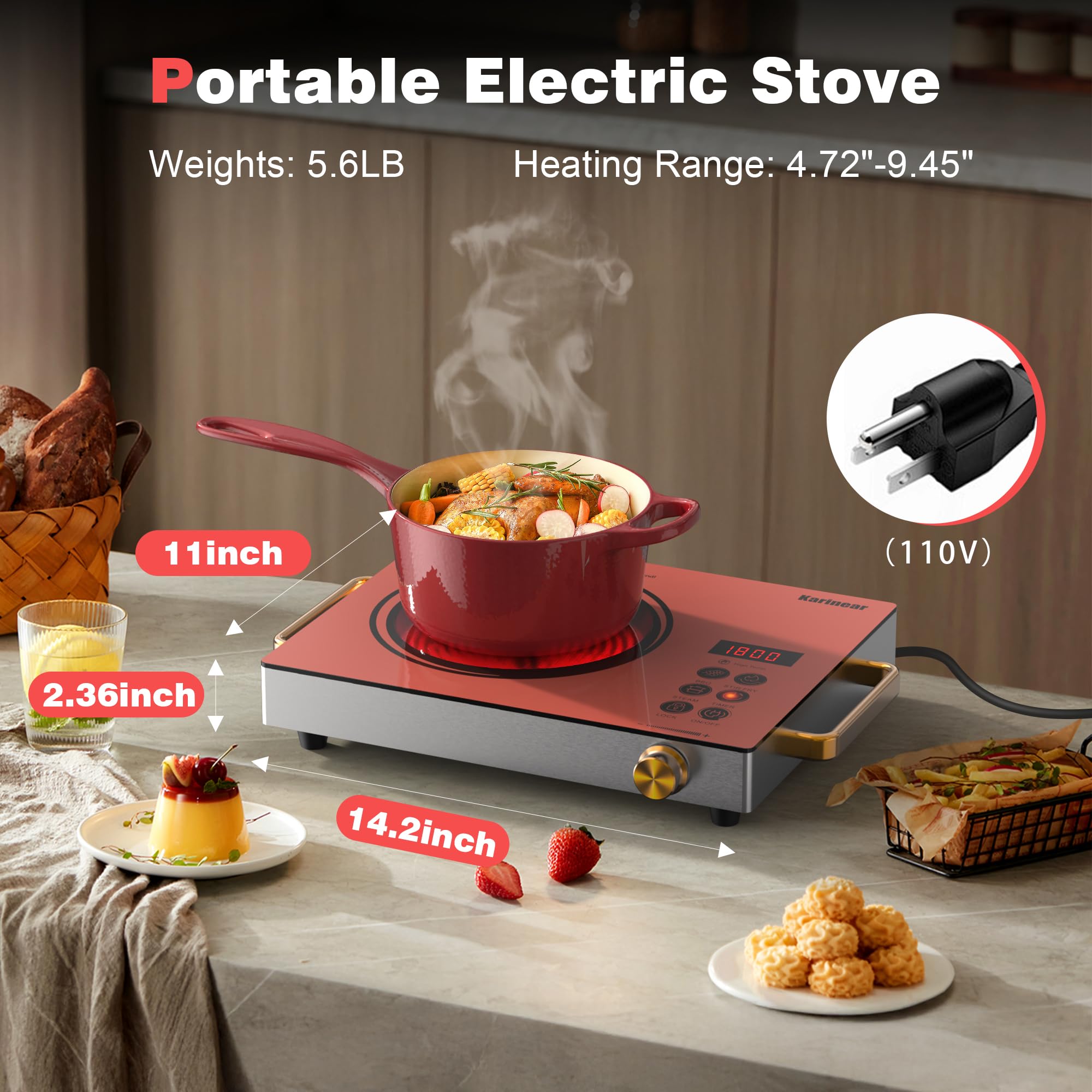 Karinear Portable Electric Sto - Kitchen Appliances Electric Stove 评论和价格